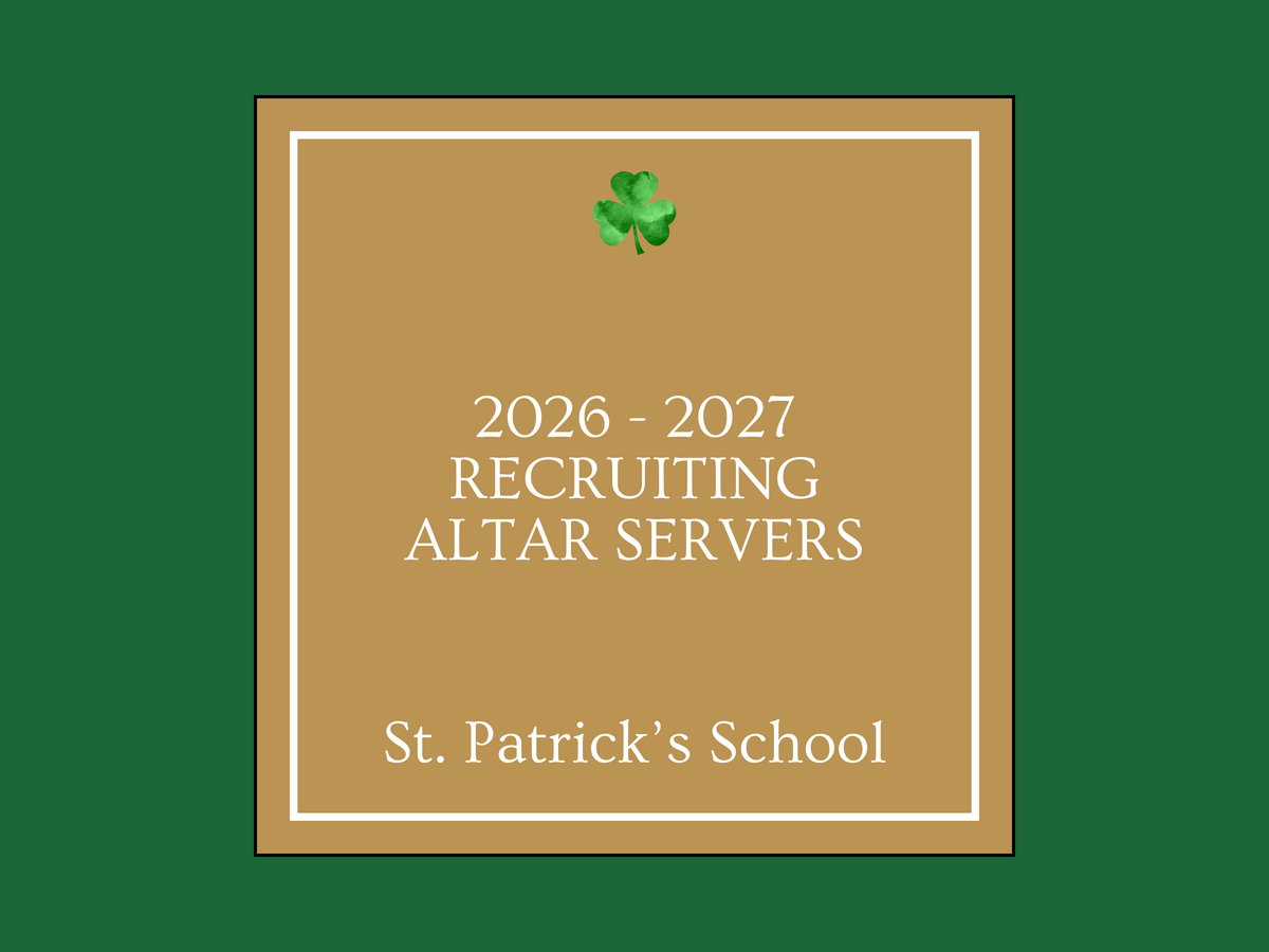 2026 - 2027 Recruiting Altar Servers