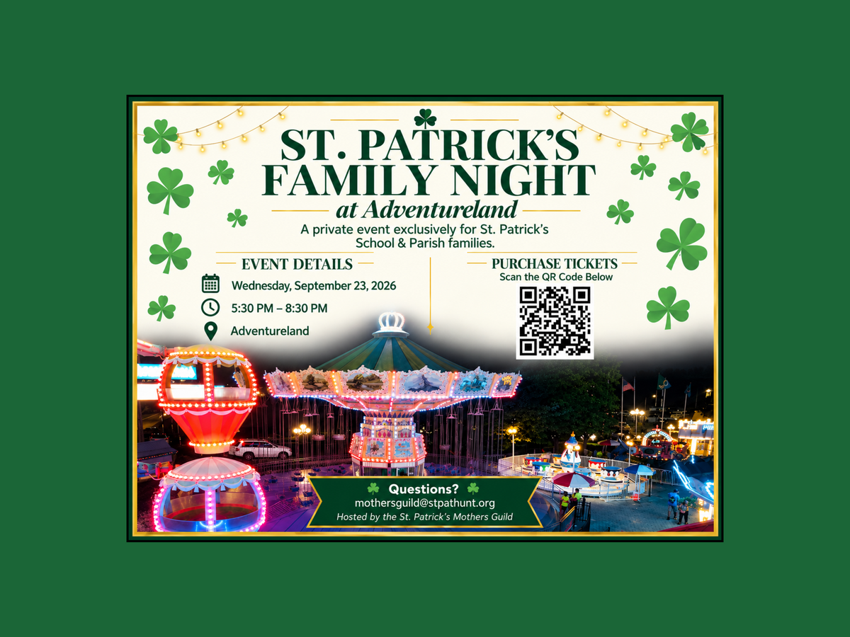 Family Night - Wednesday, September 23rd at 5:30 pm